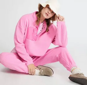 PacSun Pink Fleece Pullover thumbnail 1