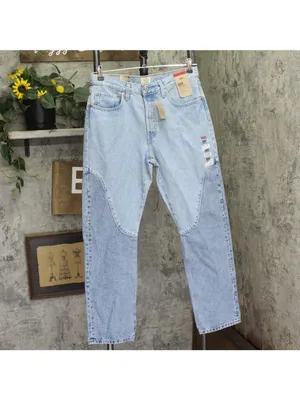 NWT Levi's 501 Fly High Rise Straight Jeans 94417273 County Fair Blue 31 x 30 thumbnail 5