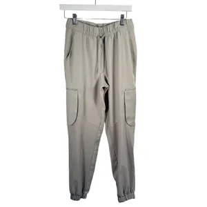 Lululemon Relaxed Mid Rise Cargo Pants Raw Linen Travel Gorpcore Utility Women 4 thumbnail 2