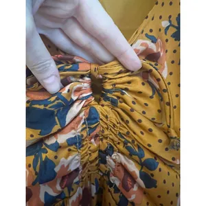 Free People Morning Light Floral Mini Dress in Yellow Gold Orange Womens Size 6 thumbnail 6