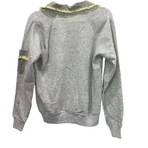 Vintage‎ sweatshirt with collar and flowery pattern pocket on sleeve thumbnail 2