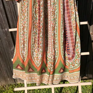 Mooerkerr Green/Orange Long Sleeve Maxi Dress Medium thumbnail 4