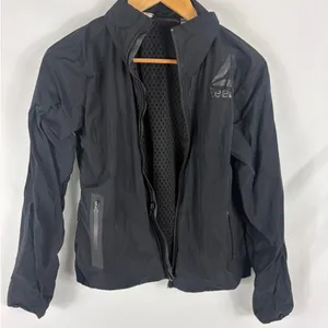 Reebok Womans Zip Up Windbreaker Active Jacket Black Size Small!~ thumbnail 1