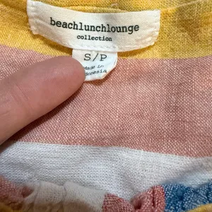 Beachlunchlounge Striped Multicolor Blouse Linen Blend Desert Vibes Sz S‎ thumbnail 3