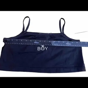 Top Boy London Black‎ Cami Crop Logo Y2K 00s Boho Hippie Top thumbnail 3