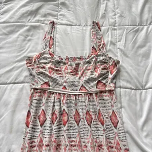 Fresh Produce Midi Dress Womens Large Geometric Pink Knit Stretch USA Y2K Whimsy thumbnail 3