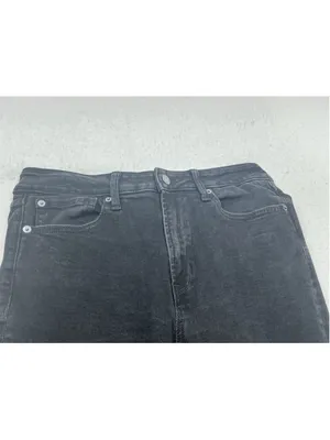 Woman’s GAP Denim High Rise Skinny Stretch Black Jeans 12/31S Button Zip thumbnail 3