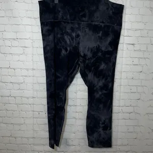 Lululemon Align High-Rise Crop‎ Legging Tie Dye Graphite Grey Size 18 thumbnail 2