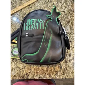 black and neon green Wicked "Defy Gravity" mini backpack Musical Broadway thumbnail 2