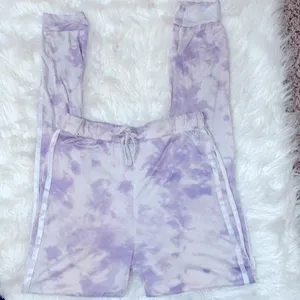 Charlotte Russe Purple and White Tie Dye Tank Top and Jogger Pajama Set thumbnail 3