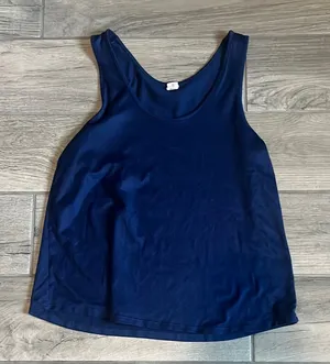 HUE Relaxed Blue Sleeveless Tank Top thumbnail 1
