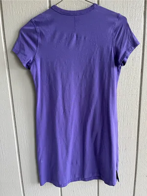 Lululemon Classic Fit Cotton Blend T Shirt Dress in Charged Indigo Purple XS thumbnail 4
