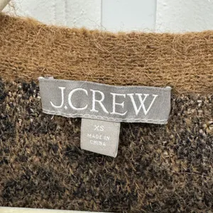 J. Crew Leopard Print Alpaca Wool Blend Cardigan Sweater Top CE695 Brown XS thumbnail 7
