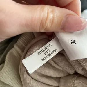 Madewell ribbed turtleneck sweater size large colorblock in green/cream thumbnail 6