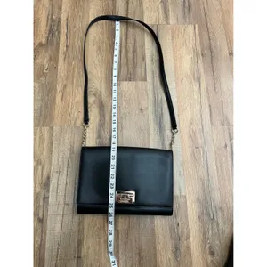 Kate Spade Black Crossbody Bag 100% Cow Leather‎ Gold Lock thumbnail 5