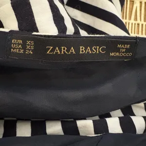Zara V-Neck Fit and Flare Striped Skater Dress‎ XS thumbnail 7