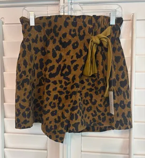 Entro Brown And Black Animal Print Skort‎ Size Small thumbnail 1