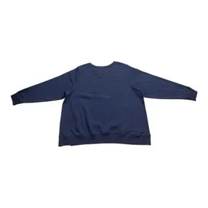 Women Navy Blue Cotton Sweatshirt Plus Size 2X Crewneck Fleece Athletic DIP thumbnail 7