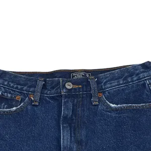 Abercrombie & Fitch Women's Annie High Rise Blue Denim Size 25/2 2.5" Distressed thumbnail 3