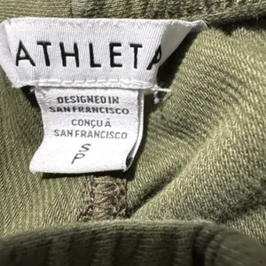 Althleta Farallon Pants Aspen Olive Drawstring Straight Leg Pockets Womens Small thumbnail 3