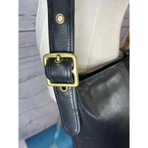 Vintage Coach Legacy Helen Duffle Bucket Bag 9953 Black Leather Shoulder Bag thumbnail 12