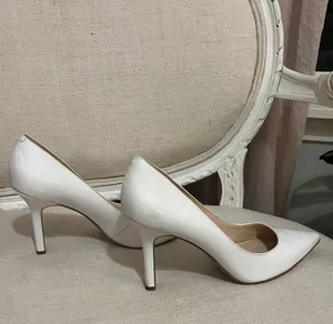 Nine West White Leather Martinar Pump thumbnail 1