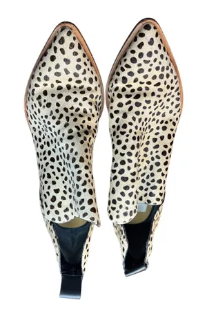 Dolce Vita Booties Womens Size 6 Beige Fur Chelsea Ankle‎ Pointed Toe Block Heel thumbnail 1