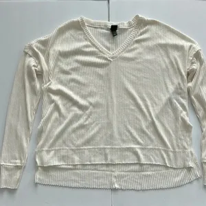 Wild Fable White Cream Long Sleeve Ribbed‎ Sweater Sz XS thumbnail 1