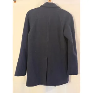 BDG Urban Outfitters Navy Blue Wool Blend Melton Boyfriend Coat Women's sz. XS thumbnail 3