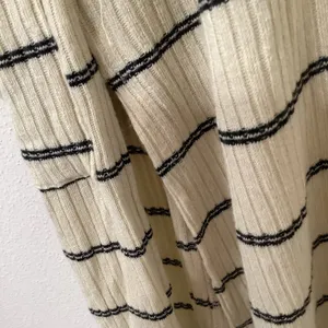 Daytrip Minimalist Chic Cozycore Slouchy‎ Striped Cream Long Open Cardigan Small thumbnail 10