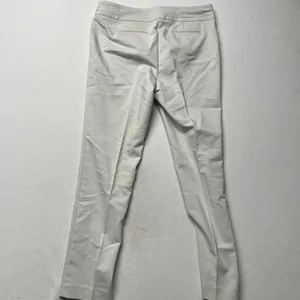 Ann Taylor Woman's Curvy Wide Leg Pant Size 8 Ivory Stretch High Rise thumbnail 3