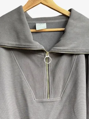 Varley Vine Half-Zip Grey Pullover‎ Sz L thumbnail 5