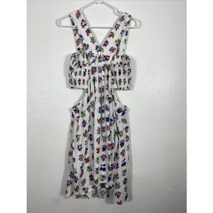 Anthropologie The Piper Bandeau Cutout Mini Dress Floral Size L thumbnail 8