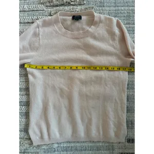 J.Crew Womens 100% Cashmere‎ Crewneck Sweater Light Pink Size M Long Sleeve Knit thumbnail 4