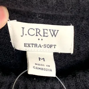 NEW J. Crew Sz M Extra Soft Mockneck Wool Blend Sweater Mini Dress Black‎ BU755 thumbnail 8