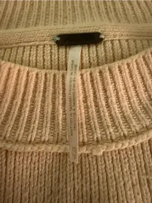Free People Easy Street Oversized Cream sweater. Size XS thumbnail 4