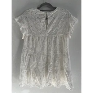 Showpo Mini Dress Womens US 8 White Eyelet‎ Tiered Ruffle Sleeve Bridal Preppy thumbnail 3