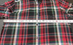 Lauren Ralph Lauren Red Green Plaid Button Up Shirt Embroidered Logo Holiday thumbnail 9