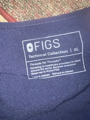 Figs navy scrub top xl thumbnail 8