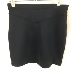 Free People Black Neoprene Mini Skirt S thumbnail 6