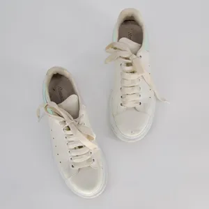 Alexander McQueen Oversized Sneakers White Leather Holographic Women's 37 6.5 thumbnail 6