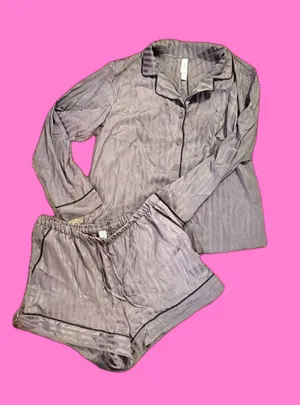 Auden Pajama Silky Set Gray Size M thumbnail 1