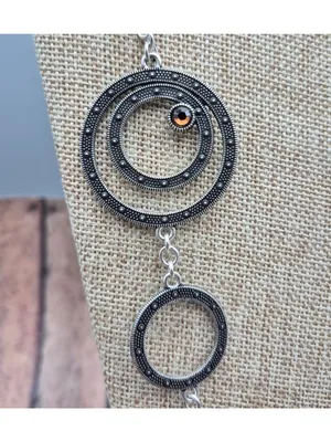 Brighton 36" TOWNSEND Silver Plated Stations and Crystal Long Statement Necklace thumbnail 3
