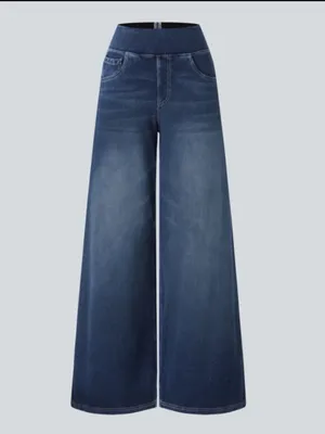 HALARA Flex High Waisted Multiple Pockets Baggy Wide Leg Jeans Size M Tall thumbnail 12