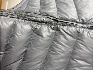 Calvin Klein Grey Duck Down Puffer Long Coat Packable Hooded Zip Size Large thumbnail 10