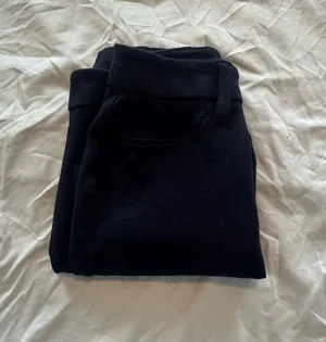LC Lauren Conrad Navy blue high-wasted straight-leg work pants thumbnail 1
