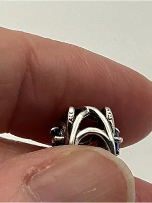 Pandora Blue Heart Openwork Charm S925 ALE Sterling Silver thumbnail 2