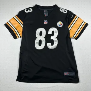 Nike NFL Pittsburgh Steelers #83 Heath Miller On Field Jersey Womens M Black thumbnail 2