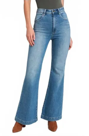 Rolla's Eastcoast High-Rise Flare Jeans Light Wash Blue Denim Women's Size 26 thumbnail 1