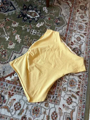 Zara Yellow Draped Off the Shoulder Top thumbnail 2